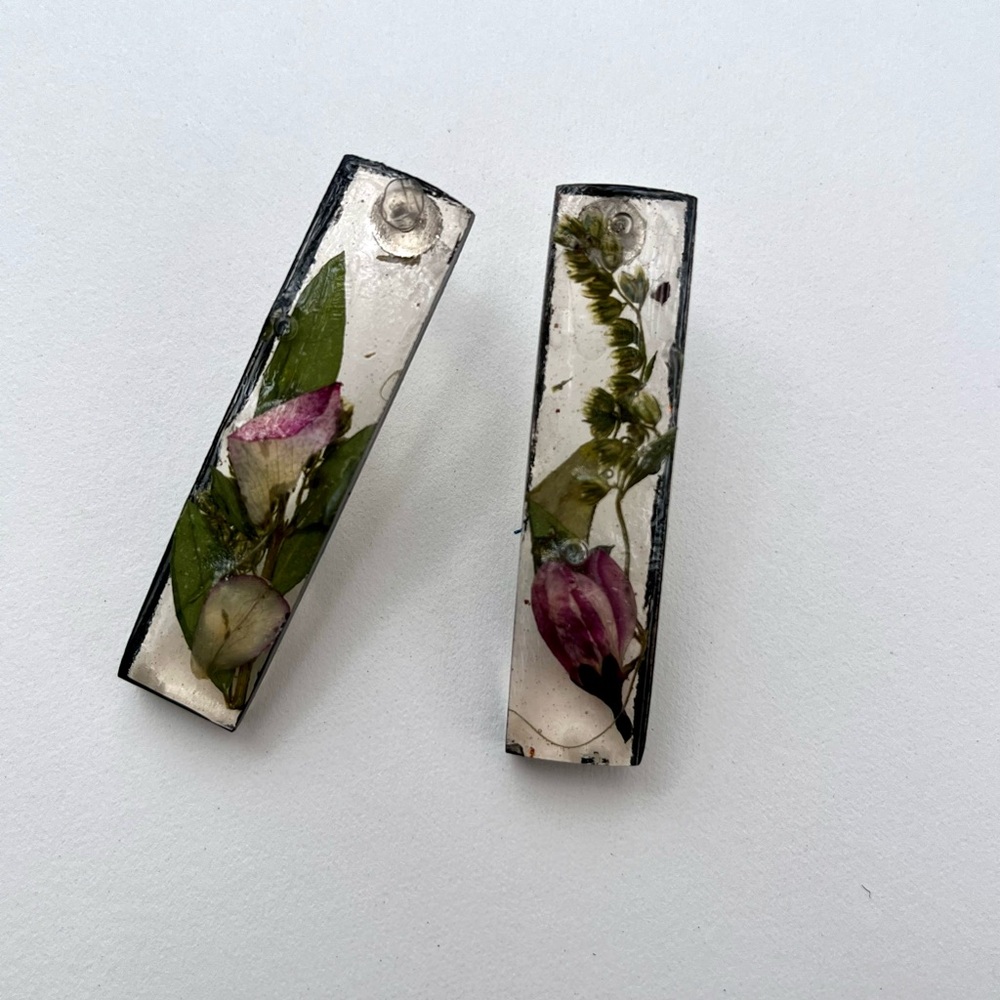 Handmade floral earring set